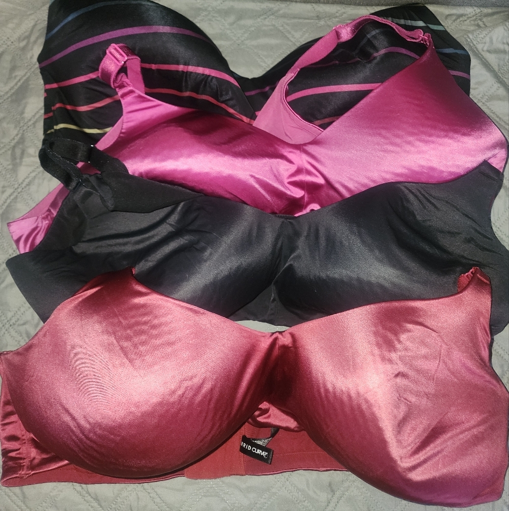 Torrid Satin Bra Collection - Pink, Black, Red